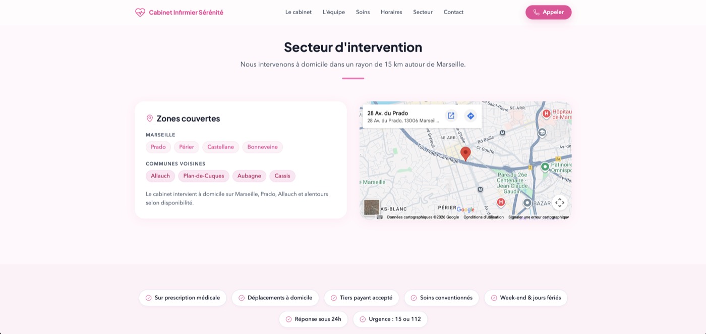 Zones d’intervention